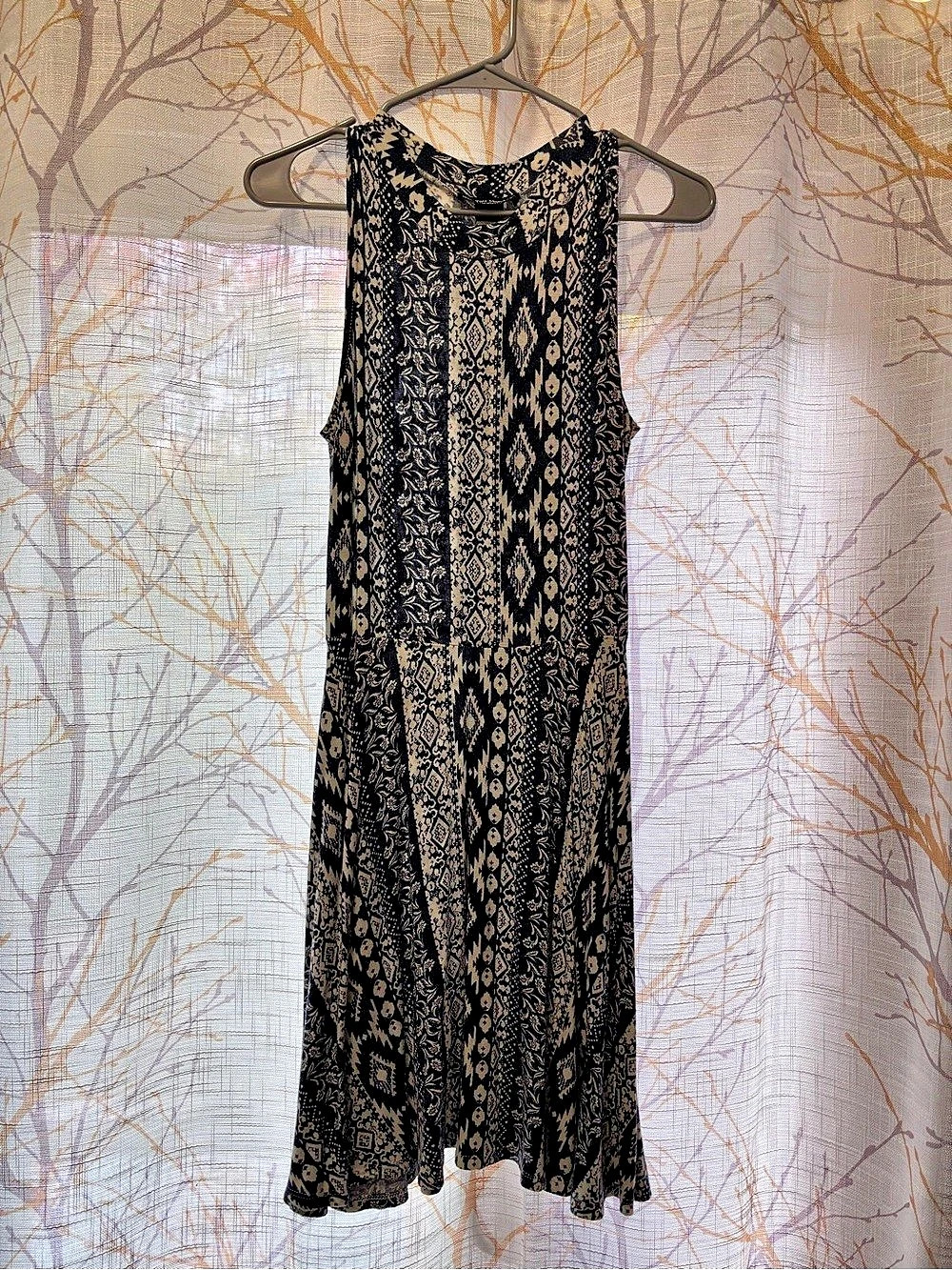 See You Monday Paisley Maxi Dress in Black & Cream Like New